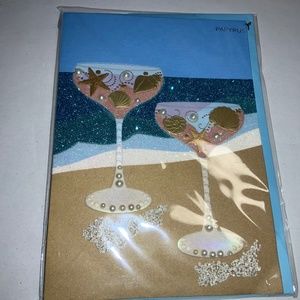 Papyrus Wedding Day Card New seashells sand pearls